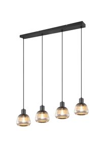Trio Leuchten, Pendelleuchte &raquo;TARIFA, 4-flammige H&auml;ngeleuchte exkl 4xE27 max 25W, Glas H&auml;ngelampe&laquo; E27 1 Stk. warmwei&szlig; - kaltwei&szlig; h&ouml;henverstellbar max