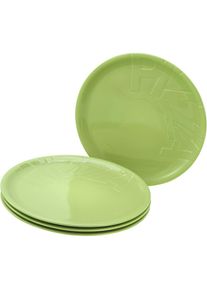 Creatable, Pizzateller &raquo;Gourmet, Pizzateller 32 cm, 4-tlg&laquo; Hochwertiges Design, Europ&auml;ische Qualit&auml;tsproduktion, gr&uuml;n, Porzellan, 32 cm, gr&uuml;n