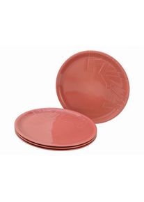 Creatable, Pizzateller &raquo;Gourmet, Pizzateller 32 cm, 4-tlg&laquo; Hochwertiges Design, Europ&auml;ische Qualit&auml;tsproduktion, rot, Porzellan, 32 cm, rot