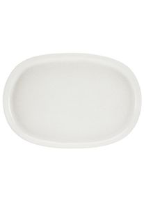 Creatable, Servierplatte &raquo;Uno, Servier-Platte oval&laquo; Seidenmatte Spezialglasur, Harmonisch ausbalanciert, Wei&szlig;, Steinzeug, Wei&szlig;