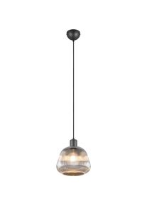 Trio Leuchten, Pendelleuchte &raquo;TARIFA, 1-flammige H&auml;ngeleuchte exkl 1xE27 max 25W, Glas H&auml;ngelampe&laquo; E27 1 Stk. warmwei&szlig; - kaltwei&szlig; h&ouml;henverstellbar max