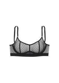 Vivance, B&uuml;gel-BH &raquo;Ava&laquo; aus transparentem Mesh in P&uuml;nktchen-Optik, sexy Dessous, schwarz, 80 - Cup C