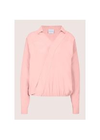 Madeleine Mode MADELEINE, Damen, Langarmbluse &raquo;Bluse Bluse im Wickel-Look&laquo;, puderros&eacute;, 36, Moderne Wickel-Optik mit elastischem Saum