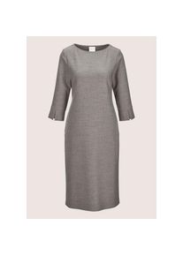 Madeleine Mode MADELEINE, Damen, Sommerkleid &raquo;Kleid Elegantes Viskosekleid mit Rundhalsausschnitt&laquo;, graphit / melange, 40 - N-Gr, Bequeme Passform, L&auml;nge ca. 102 cm,