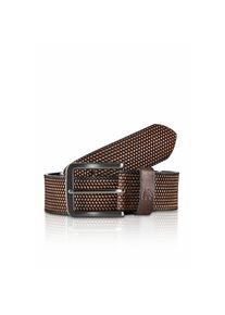 Lerros, Herren, Lederg&uuml;rtel &raquo;G&uuml;rtel *Lewis* aus gepr&auml;gtem B&uuml;ffelleder&laquo;, DARK BROWN, DARK BROWN, Sportiv-elegante Optik