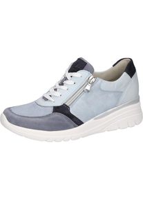 Waldl&auml;ufer Waldl&auml;ufer, Damen, Keilsneaker &raquo;H-CARLA Soft&laquo; Schn&uuml;rschuh, Halbschuh, Freizeitschuh mit Kontrastbesatz, hellblau-jeansblau, 4,5 (37,5), Sneaker mit 