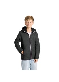 CMP, Unisex, Strickfleecejacke mit fester Kapuze, aus Polyester, sportlicher Stil, carbone mel., 164, Strickfleecejacke f&uuml;r Jugendliche bietet 