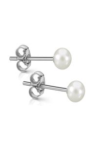 Firetti, Damen, Paar Ohrstecker &raquo;Schmuck Geschenk Silber 925 Ohrschmuck Ohrringe&laquo; Made in Germany - mit S&uuml;&szlig;wasserzuchtperle, silberfarben-wei&szlig;, 5, 