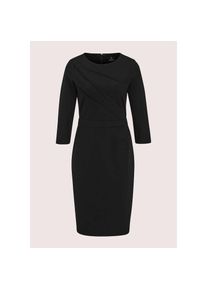 Madeleine Mode MADELEINE, Damen, Jerseykleid &raquo;Etuikleid Schmales Jersey-Kleid mit Rundhals&laquo; mit Zierbiesen, schwarz, N-Gr, 48 - N-Gr, schwarz, Figurbetonte 