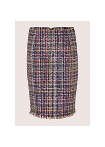 Madeleine Mode MADELEINE, Damen, Sommerrock &raquo;Boucl&eacute;-Rock Bundloser Tweed-Bleistiftrock&laquo;, schwarz / rubinrot / multicolor, 42, schwarz / rubinrot / multicolor, 