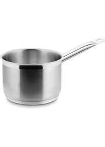 Lacor Eco Chef Stielkasserolle hoch 24cm H15cm 6.5lt, Pfanne + Kochtopf, Silber