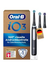 Oral-B, Elektrische Zahnb&uuml;rste, Elektrische Zahnb&uuml;rste mit 3 Aufs&auml;tzen f&uuml;r ges&uuml;nderes Zahnfleisch und bessere Reinigung
