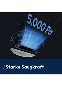 Hoover Aspirateur robot laveur ultra-mince, navigation laser, nettoyage sous meubles, autonomie 160 min, Staubsauger Roboter, Schwarz