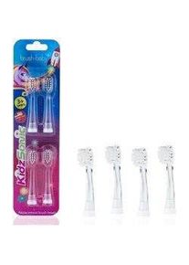 Brush-Baby, Zahnb&uuml;rstenkopf, KidzSonic Rocket and Unicorn Replacement Brush Heads Age 3 (4 x)