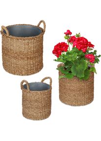 Relaxdays, Blumentopf, Pflanzkorb