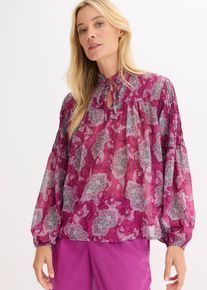 bonprix Női Sifon tunika Paisley mint&aacute;val, lila, 42