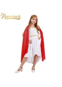 Kids Girls Halloween Ancient Greek Princess Toga Costume Roman Greece Flowy Dress with Headband Set Childs Carnival Outfits