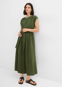 Robe midi 100% coton - vert - taille 42 avec coton - bonprix