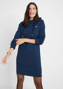 Robe sweat &agrave; capuche - bleu - taille 42/44 (M) avec coton - bonprix