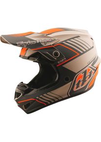 Troy Lee Designs GP Pro Segment, motocross helmet , color: Matt Beige/Dark Brown/Orange , size: M