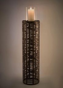 bonprix Stand-Windlicht, braun, Gr.Onesize, Eleganter Kerzenst&auml;nder mit modernem Design