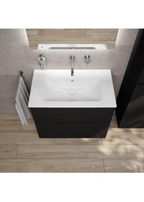 Vasque Duravit ME by Starck avec meuble bas evineo ineo5 evo l: 81 cm, 2 tiroirs, avec poign&eacute;e encastr&eacute;e,, 233683AA60+BE0720BM,