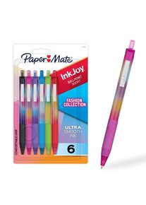 Paper Mate InkJoy 300RT Ballpoint Pens | Colourful Pens with Fashion Wraps | Retractable Medium Point (1.0mm) | Assorted Colours | 6 Count