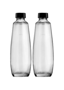 SodaStream Wassersprudler Flasche &raquo;DuoPack&laquo; 1L Glasflache, Ersatzflaschen F&uuml;r DUO, 2x 1L
