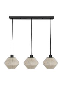 Eglo H&auml;ngeleuchte &raquo;Midsumer H&auml;ngelampe, Esszimmerlampe japanisch, Metall und Textil, E27&laquo; E27 1 Stk. H&auml;ngeleuchte - L92 x B22 x H110 cm - schwarz - 