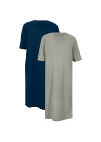 bonprix Shirtkleid &raquo;Oversize-T-Shirtkleid aus reiner Baumwolle (2er Pack)&laquo; Packung, 2 Stk. tlg. f&uuml;r Alltag, mit Rundhalsausschnitt, Kurzarm, Oversize 