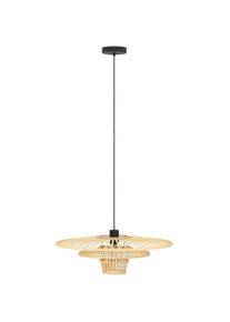 Eglo H&auml;ngeleuchte &raquo;Lydney H&auml;ngelampe, Pendelleuchte, Esszimmerlampe Japanisch, E27, Lampe&laquo; E27 1 Stk. H&auml;ngeleuchte - H110 x &Oslash;57 cm - schwarz - 1X40W 