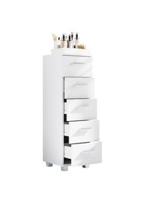 Vcm Midischrank &raquo;Holz Badm&ouml;bel Schubladen Badschrank Kommode Zalo M&laquo; 1 Stk. tlg.