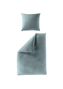 Bierbaum Bettw&auml;sche &raquo;Senci in 135x200 oder 155x220 cm&laquo; 2 Stk. Uni Optik mit feinem Fischgr&auml;tmuster, pflegeleicht, 100% Baumwolle