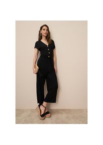 Tamaris Culotte-Overall mit Knopfleiste schwarz, Gr&ouml;&szlig;e 44