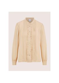 Madeleine Mode MADELEINE Langarmbluse &raquo;Seidenbluse Elegante Bluse mit R&uuml;schen&laquo; beige, Gr&ouml;&szlig;e 40