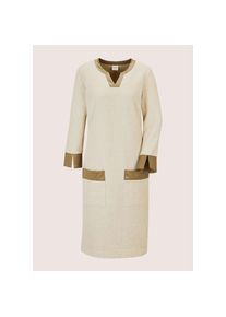 Madeleine Mode MADELEINE Sommerkleid &raquo;Etuikleid Elegantes Kleid mit Lederakzenten&laquo; Aufgesetzte Taschen wei&szlig;, Gr&ouml;&szlig;e 38