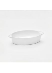 Auflaufform Van Well "Backform oval, 23,5 x 13,5 x 5,5 cm", wei&szlig;, B:23,5cm L:13,5cm, Porzellan, Auflaufformen, Auflaufform, wei&szlig; gl&auml;nzend, sp&uuml;lmaschinen- und mikrowellengeeignet