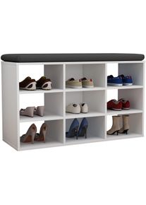 Schuhregal Vcm "Holz Regal Schuhschrank Schuhregal Hinsol XS", wei&szlig;, B:80cm T:30cm, Regale, Schuhregal
