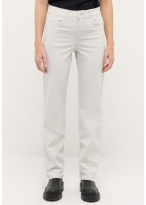 5-Pocket-Jeans Angels "Style Straight Lara", Damen, Gr. 36, L&auml;nge 28, chalk used, Denim/Jeans, Obermaterial: 98% Baumwolle, 2% Elasthan, unifarben, straight fit lang, Jeans 5-Pocket-Jeans, mit Stretch