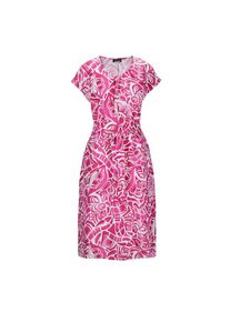 GOLDNER Sommerkleid &raquo;Kurzgr&ouml;&szlig;e Leinenkleid Ethno, Halbarm&laquo; Eingrifftaschen Mit Bindeg&uuml;rtel und Taschen pink, Gr&ouml;&szlig;e 22