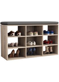Schuhregal Vcm "Holz Regal Schuhschrank Schuhregal Hinsol XS", braun (sonoma, eiche), B:80cm T:30cm, Regale, Schuhregal