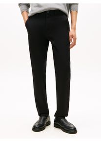 Chinohose Tommy Hilfiger "DENTON ESSENTIAL", Damen, Gr. 30, L&auml;nge 32, schwarz, Twill, Obermaterial: 97% Baumwolle, 3% Elasthan, straight fit normal, Hosen Chinohose, Gerades Bein, Schlichte Optik