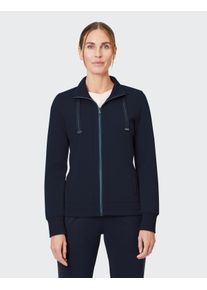Sweatjacke Joy Sportswear "D SPORT-SWEATJACKE TATJANA", Damen, Gr. 46, blau (night), Obermaterial: 70% Baumwolle, 30% Polyester, Sweatjacken Sweatjacke, aus Baumwolle und Polyester, f&uuml;r Freizeit und Sport