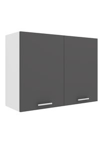 H&auml;ngeschrank Vcm "K&uuml;chenschrank B. 80 cm H&auml;ngeschrank K&uuml;che Esilo", schwarz (wei&szlig;, anthrazit), B:80cm T:31cm, Obermaterial: 100% Holz Wood., Schr&auml;nke, H&auml;ngeschrank