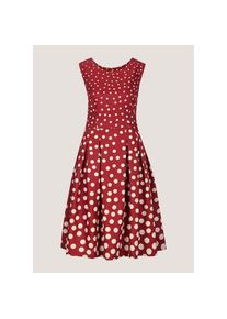 Madeleine Mode MADELEINE Sommerkleid &raquo;Kleid Kurzarm Tupfenkleid in Midil&auml;nge&laquo; V Ausschnitt im R&uuml;ckteil grau, Gr&ouml;&szlig;e 48