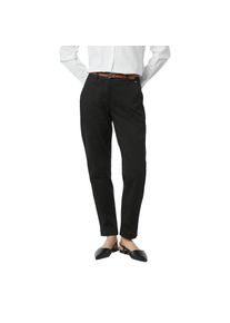 comma, Comma Chinohose mit G&uuml;rtel und Stretch schwarz, Gr&ouml;&szlig;e 34