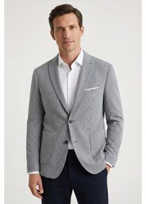 Anzugsakko Cinque "CIMICHELE", Herren, Gr. 58, grau (hellblau), Web, Obermaterial: 66% Polyester, 20% Viskose, 8% Elasthan, 6% Polyacryl, unifarben, regular fit normal, abgesteppte Kante, Sakkos Anzugsakko, Regular Fit, 2-Knopf-Form