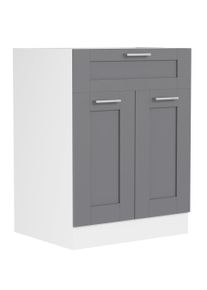 Unterschrank Vcm "K&uuml;chenschrank 60 cm Unterschrank Schublade Colura", schwarz (wei&szlig;, anthrazit), B:60cm T:46cm, Obermaterial: 100% Holz Wood., Schr&auml;nke, Unterschrank