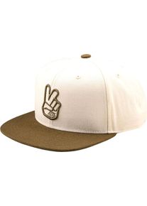 Troy Lee Designs Peace Flat Bill Snapback, capuchon , couleur: Olive/Blanc , taille: Taille unique