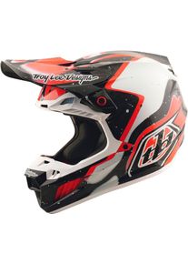 Troy Lee Designs SE5 Carbon Membrane, casque de motocross , couleur: Noir/Blanc/Rouge , taille: XS
